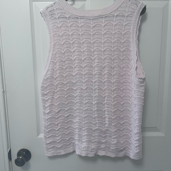 LOFT Scalloped Pointelle Sweater Tank Top NWOT - Picture 8 of 10